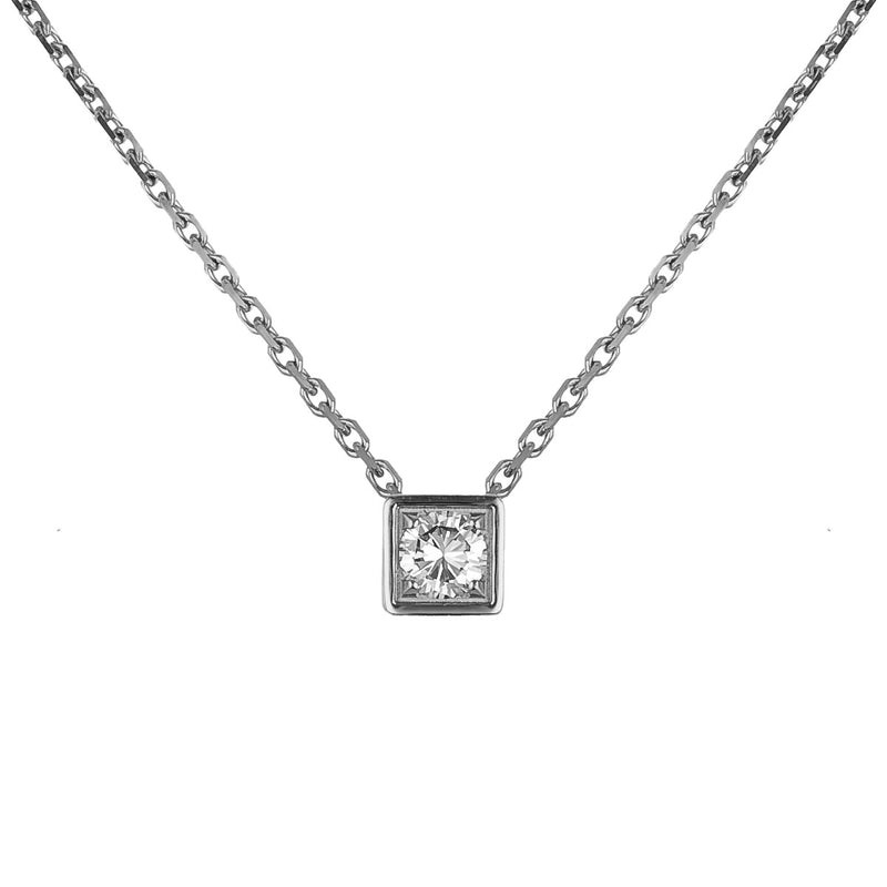 Collier Only One Diamant blanc 0.15 ct - 3.5 mm