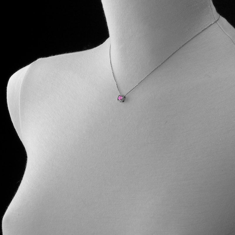 Collier Only One Rubellite 0.5 ct - 5 mm